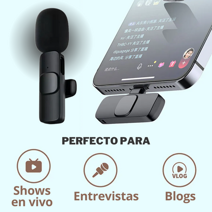 Micrófono de Solapa K9 (Android y iPhone)